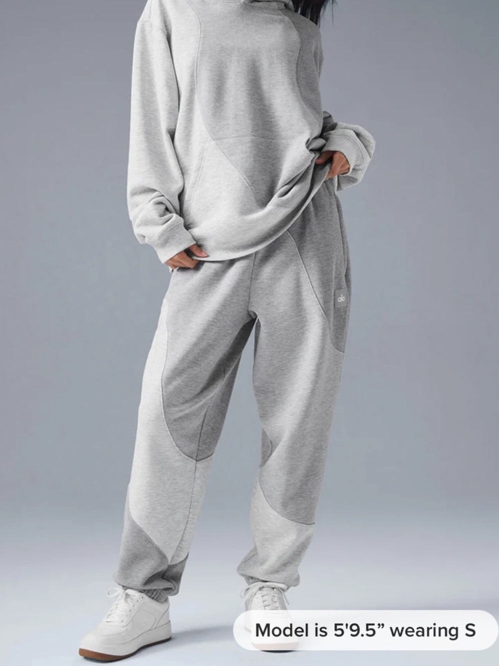 Alo Makes Waves joggers sweatpants XS unisex athletic heather gray tonal